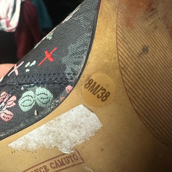 Vince Camuto Black Floral Embroidered Ankle Boots - Picture 10 of 10